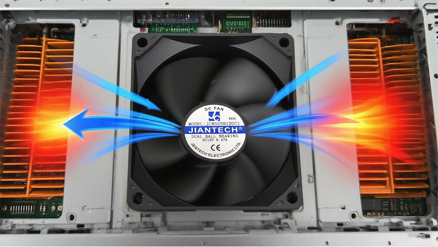 风扇通风优化后的效果