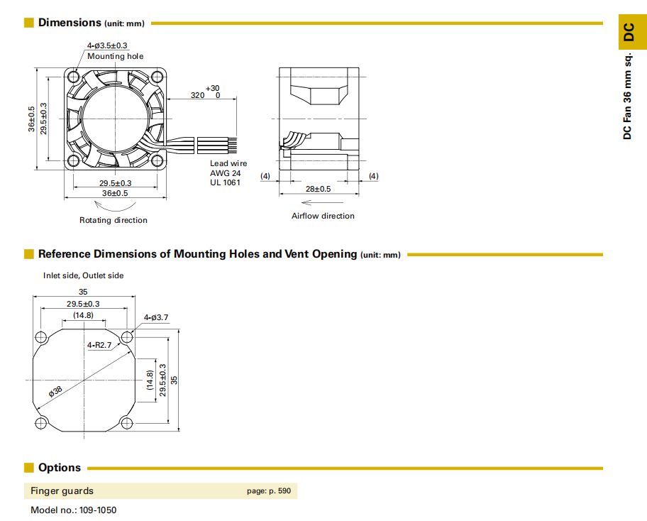 日本山洋San Ace 3628高风压直流风扇 9HV3612P3K001 | 32500转PWM散热风扇 - 深圳健策电子代理03