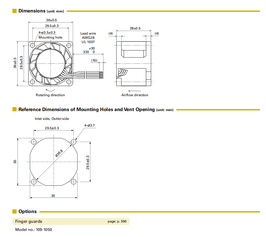San Ace山洋散热风扇DC12V3628轴流风机高静压风扇9GX3612P3K001-02