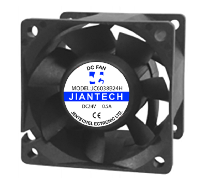 JC6038B24H低噪音散热风扇6038直流风机DC24V