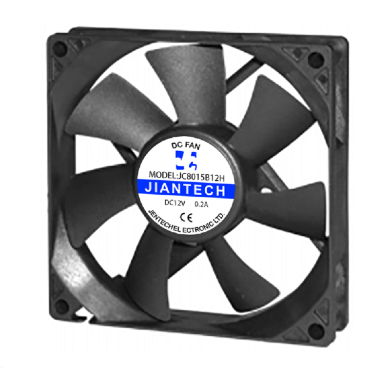 JC8015B12H低噪音散热风扇8015直流风机DC12V