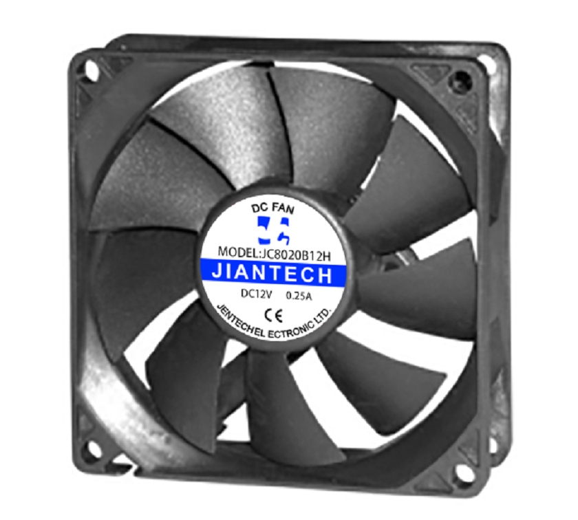 JC8020B12H长寿命散热风扇8020直流风机DC12V