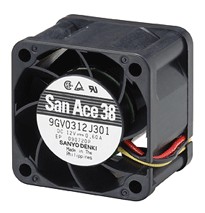 SanAce38山洋散热风扇3828直流风机DC12VDC风扇9GV0312J