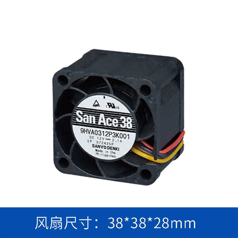 山洋9HVA0312P3G0011散热风扇_38mm高转速直流风机_PWM调速
